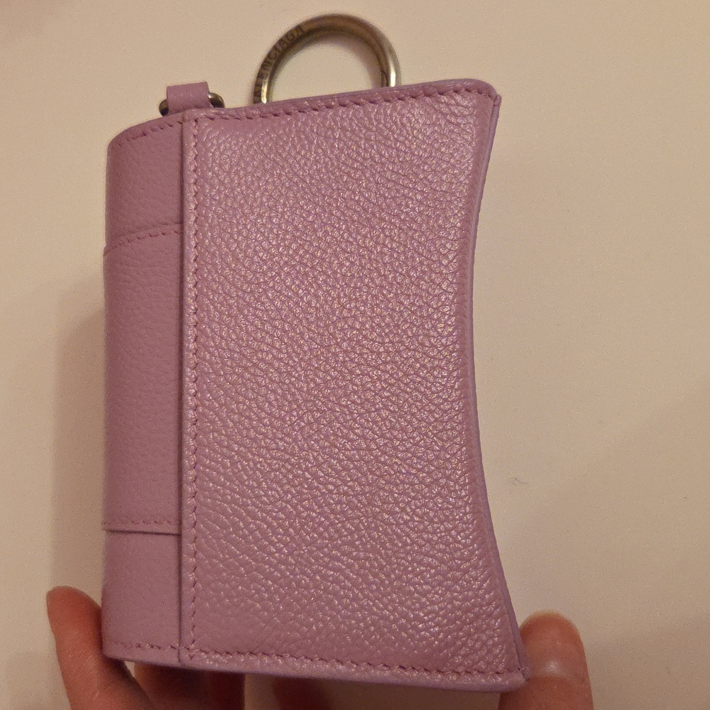 Balenciaga Lilac Mini Wallet-On-Chain with Keyring - Picture 4 of 12